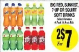 Arlan's Market Big Red, Sunkist, 7-Up or Squirt Soft Drinks offer