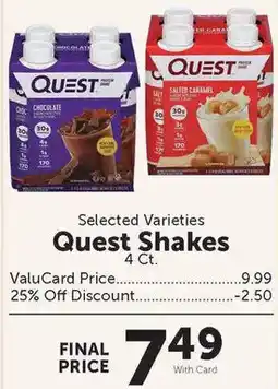 Food City Quest Shakes offer