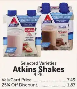 Food City Atkins Shakes offer