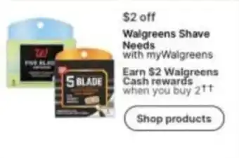 Walgreens Walgreens Shave Needs offer
