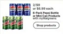 Walgreens Pepsi Bottle or Mini Can Products offer