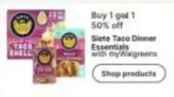 Walgreens Siete Taco Dinner Essentials offer
