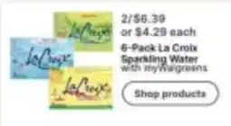 Walgreens 6-Pack La Croix Sparkling Water offer