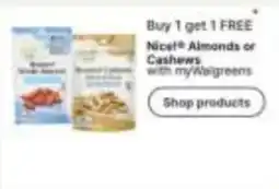 Walgreens Nicel® Almonds or Cashews offer