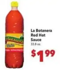 Vallarta Supermarkets La Botanera red hot sauce offer