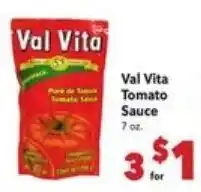 Vallarta Supermarkets Val Vita Tomato Sauce offer