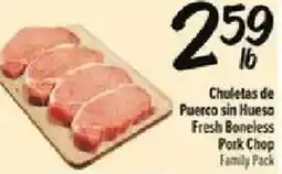 Fiesta Mart Fresh Boneless Pork Chop Family Pack offer