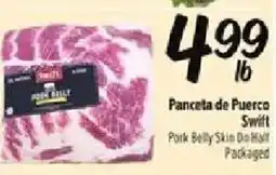 Fiesta Mart Swift Pork Belly Skin On Half Packaged offer