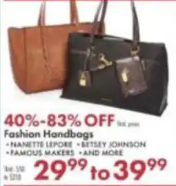 Boscov's Fashion Handbags offer