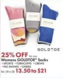 Boscov's Womens Goldtoe Socks offer