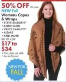 Boscov's New Fall Womens Capes & Wraps offer