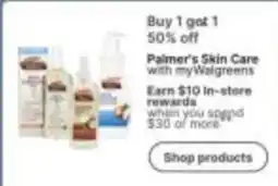 Walgreens Palmer's Skin Care offer