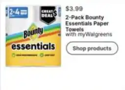 Walgreens Bounty essentials paper towels offer