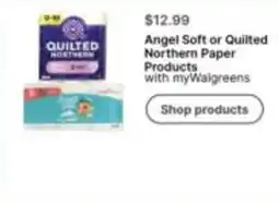 Walgreens Angel Soft or Quilted Northern Paper Products offer