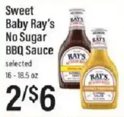 Lowes Foods Sweet Baby Ray's No Sugar BBQ Sauce offer