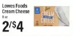 Lowes Foods Lowes Foods cream cheese offer
