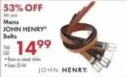 Boscov's John Henry belts offer