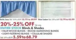 Boscov's Entire Stock Blinds & Shades offer
