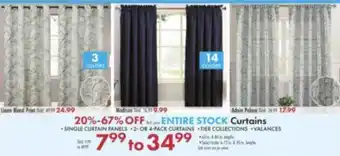 Boscov's Entire Stock Curtains offer
