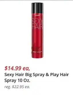 JC Penney Sexy Hair Big Spray & Play Hair Spray offer