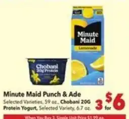 Vallarta Supermarkets Minute Maid Punch & Ade offer