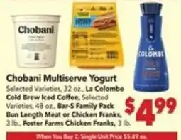 Vallarta Supermarkets Chobani Multiserve Yogurt offer