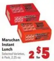 Vallarta Supermarkets Maruchan Instant Lunch offer