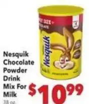 Vallarta Supermarkets Nesquik chocolate powder drink mix for milk offer
