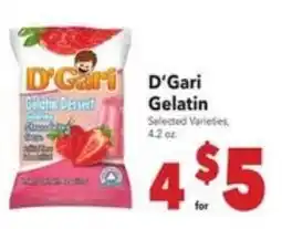 Vallarta Supermarkets D'Gari Gelatin offer