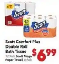 Vallarta Supermarkets Scott Comfort Plus Double Roll Bath Tissue offer