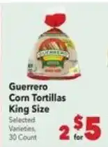 Vallarta Supermarkets Guerrero Corn Tortillas offer