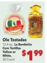 Vallarta Supermarkets La Banderita corn tortillas offer