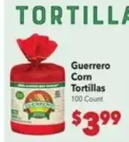 Vallarta Supermarkets Guerrero Corn Tortillas offer
