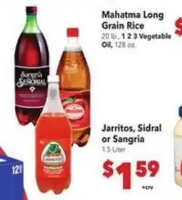 Vallarta Supermarkets Jarritos, Sidral or Sangria offer