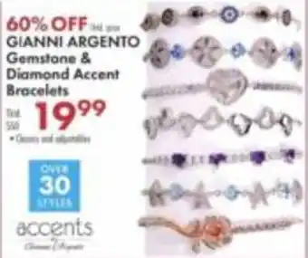 Gianni Argento Gemstone & Diamond Accent Bracelets