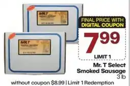 Harp's Market Mr. T Select Smoked Sausage offer