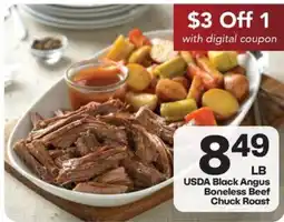 Harp's Market Usda Black Angus Boneless Beef Chuck Roast offer
