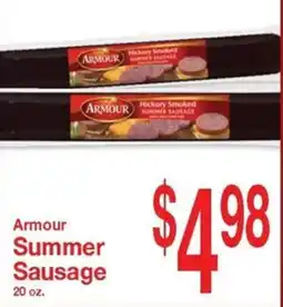 Super Saver Armour Summer Sausage offer