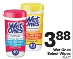 Harp's Market Wet Ones Select Wipes offer