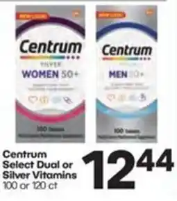 Harp's Market Centrum Select Dual or Silver Vitamins offer