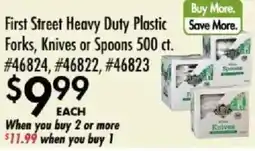 Smart & Final First Street Heavy Duty Plastic Forks, Knives or Spoons offer
