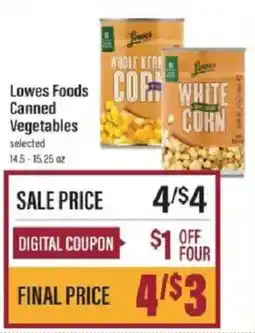 Lowes Foods Lowes Foods Canned Vegetables offer