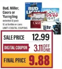 Lowes Foods Bud, Miller, Coors or Yuengling offer