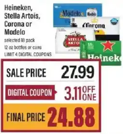 Lowes Foods Heineken, Stella Artois, Corona or Modelo offer