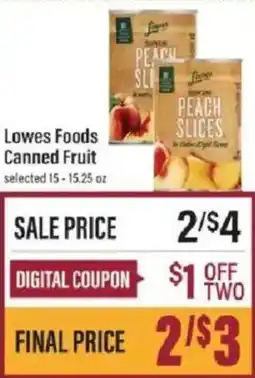 Lowes Foods Lowes Foods Canned Fruit offer