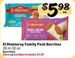 Fresco y Más El Monterey family pack burritos offer