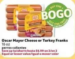 Fresco y Más Oscar Mayer Cheese or Turkey Franks offer