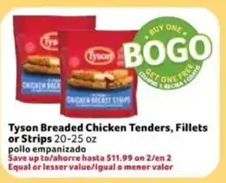 Fresco y Más Tyson Breaded Chicken Tenders, Fillets or Strips offer