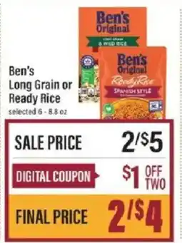 Lowes Foods Ben's Long Grain or Ready Rice offer