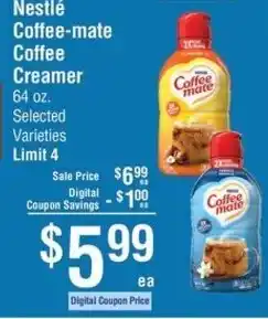 Smart & Final Nestle coffee-mate coffee creamer offer